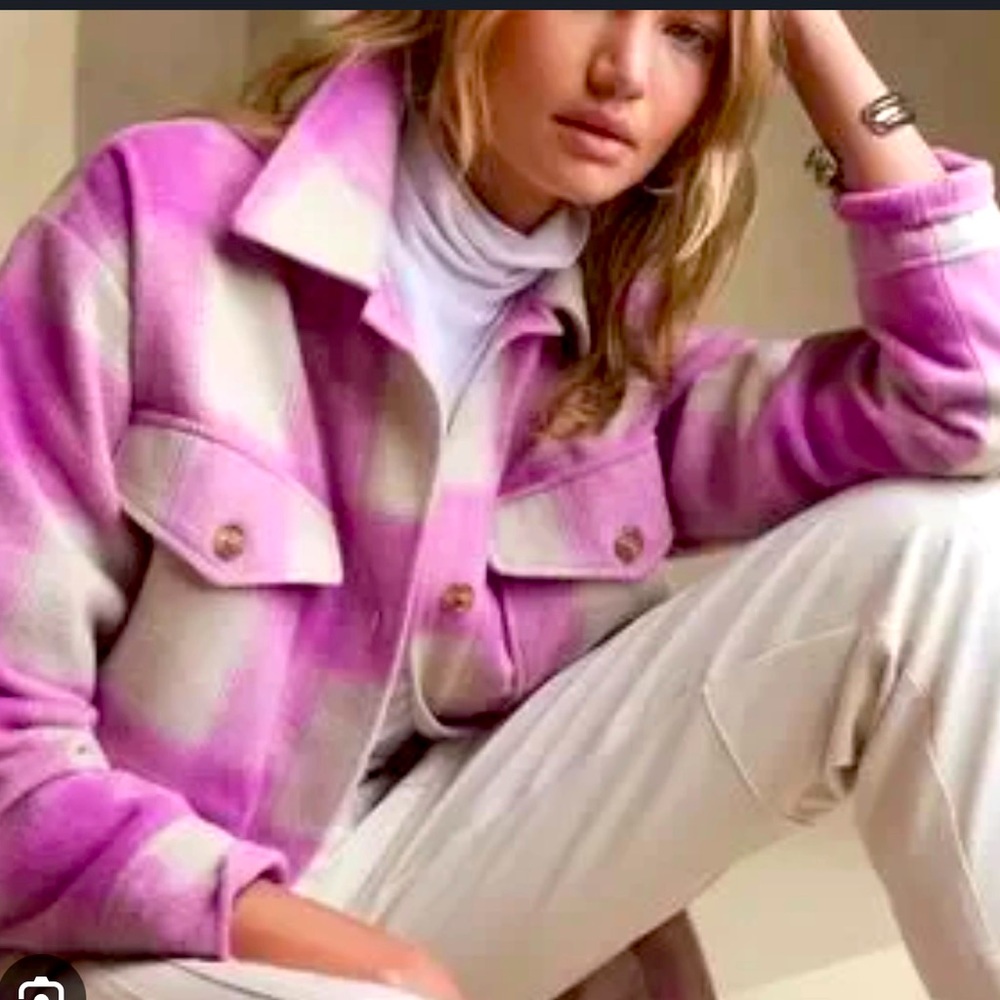 Banana Republic PLAID SHACKET Pink - size. Small